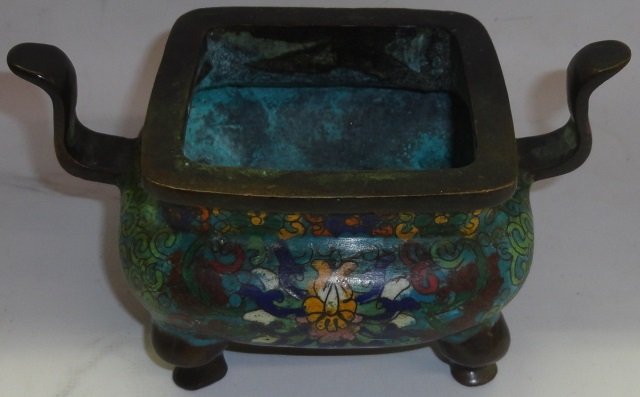 *CHINESE BRONZE 2-HANDLED CENSER (1 of 5)