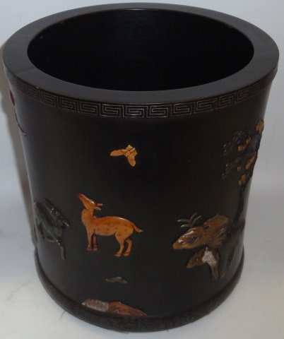 *CHINESE COMPOSITION BRUSH POT (1 of 6)