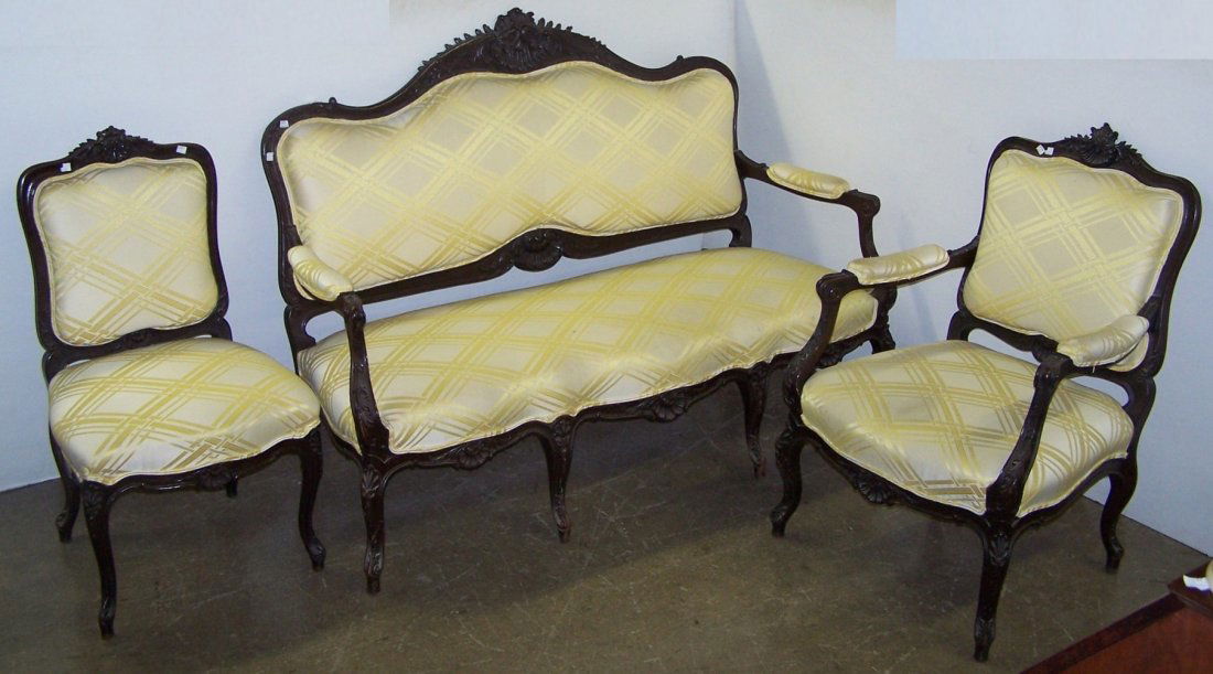 *3-PIECE LOUIS XV STYLE PARLOR SET (1 of 5)