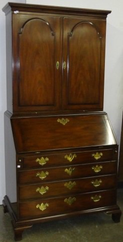 *KITTINGER GEORGIAN STYLE SECRETAIRE BOOKCASE (1 of 2)