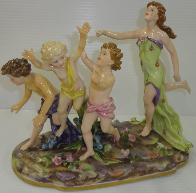 GERMAN PORCELAIN FIGURAL GROUPING (1 of 1)