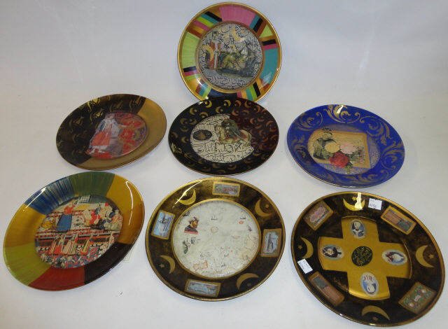 *SET OF 7 DECOUPAGE PLATES (1 of 1)