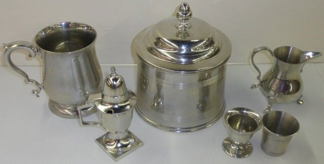 *6 PIECES OF STEIFF PEWTER (1 of 2)
