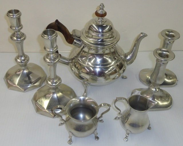 *7 PIECES OF STEIFF PEWTER (1 of 2)