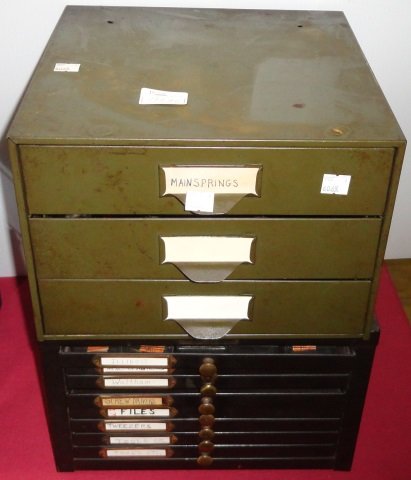 *2 GROUPS OF WATCH PARTS AND TOOLS (1 of 2)