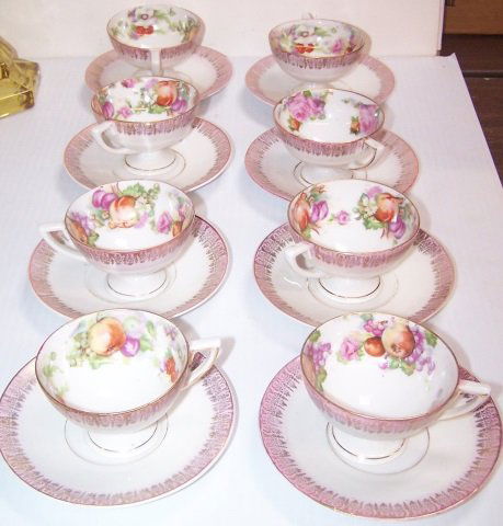 SET OF 8 GERMAN CUPS AND SAUCERS (1 of 2)