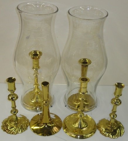 *6 BRASS CANDLESTICKS (1 of 1)