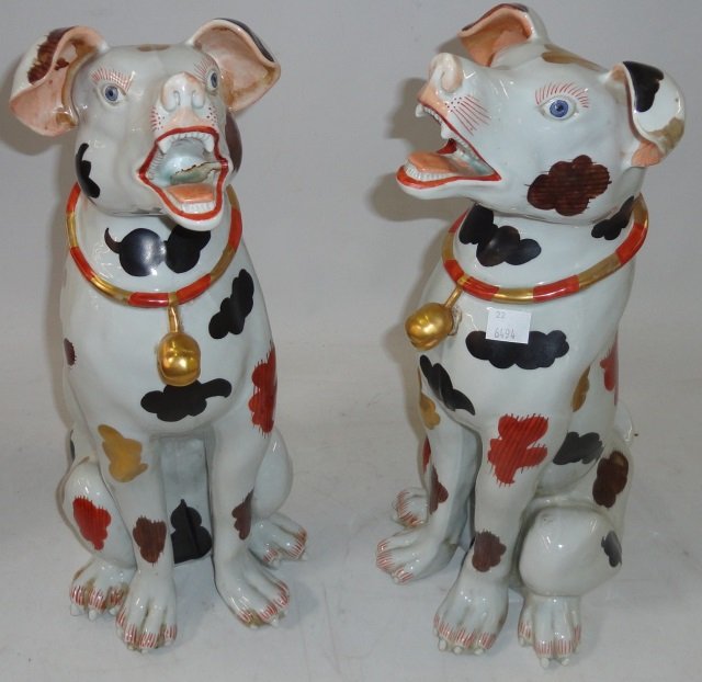 *PAIR OF ORIENTAL PORCELAIN FIGURES (1 of 3)