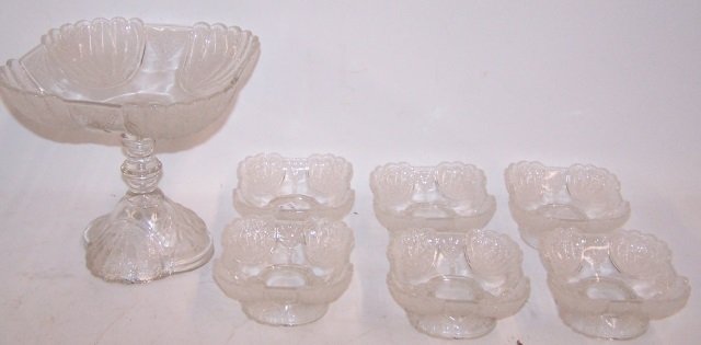 *7 PIECE PATTERN GLASS BERRY SET (1 of 1)