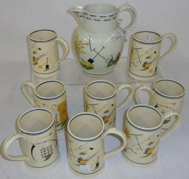 *9 PIECE DELFT POTTERY SET (1 of 3)