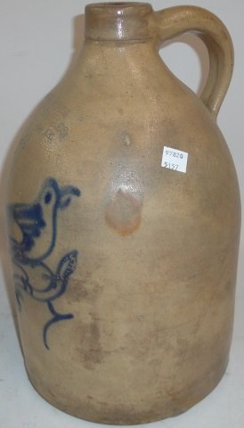 *19TH C. 2-GALLON STONEWARE JUG (1 of 3)