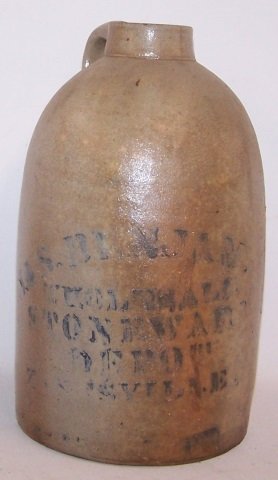 *19TH C. STONEWARE JUG (1 of 1)