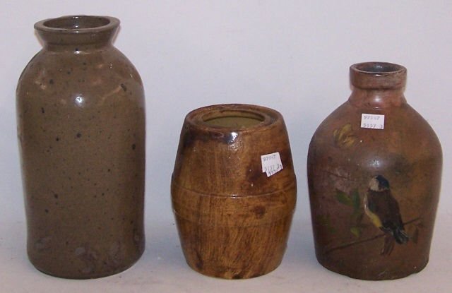 *3 19TH C. STONEWARE JARS (1 of 2)