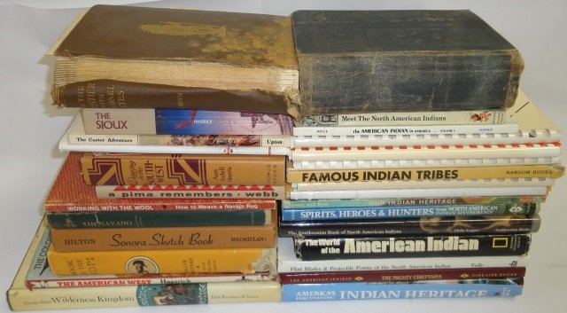 *2 GROUPS OF BOOKS: "Indian Heritage", "Famous Indian Tribes", "Book of the Hopi", "The Sioux", etc.