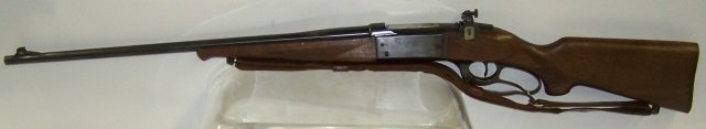 *SAVAGE MODEL 99 LEVER ACTION RIFLE: S/N: 739876, .300 Savage caliber, 24" barrel, blued finish, with checkered wood stock with leather sling, fitted with a Lyman 575A peep sight, original rear sight has been removed and metal plug added