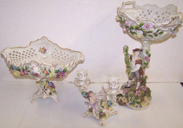 *3 PIECES OF GERMAN PORCELAIN (1 of 8)