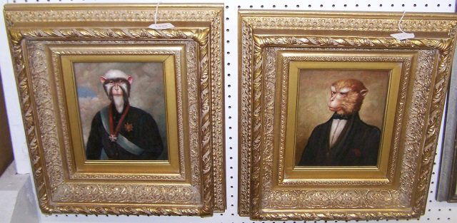 *2 CONTEMPORARY FRAMED OILS (1 of 4)