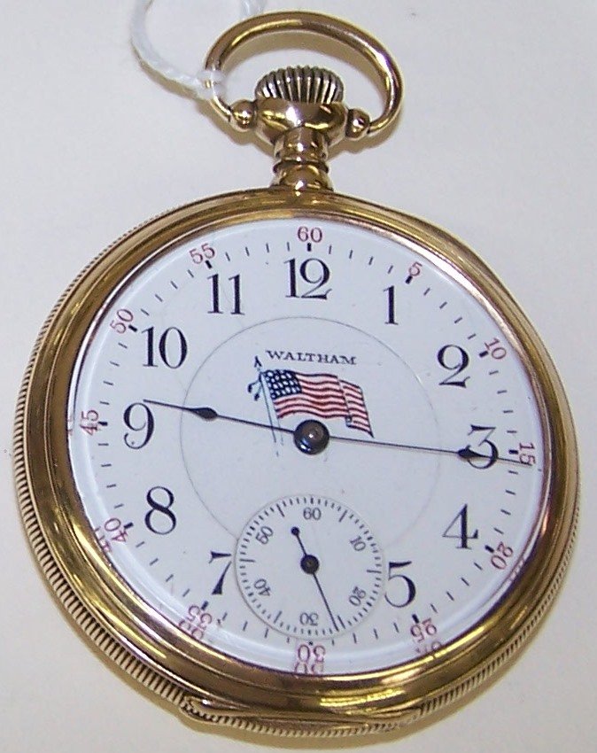 *WALTHAM 14K OPEN FACE POCKET WATCH (1 of 3)