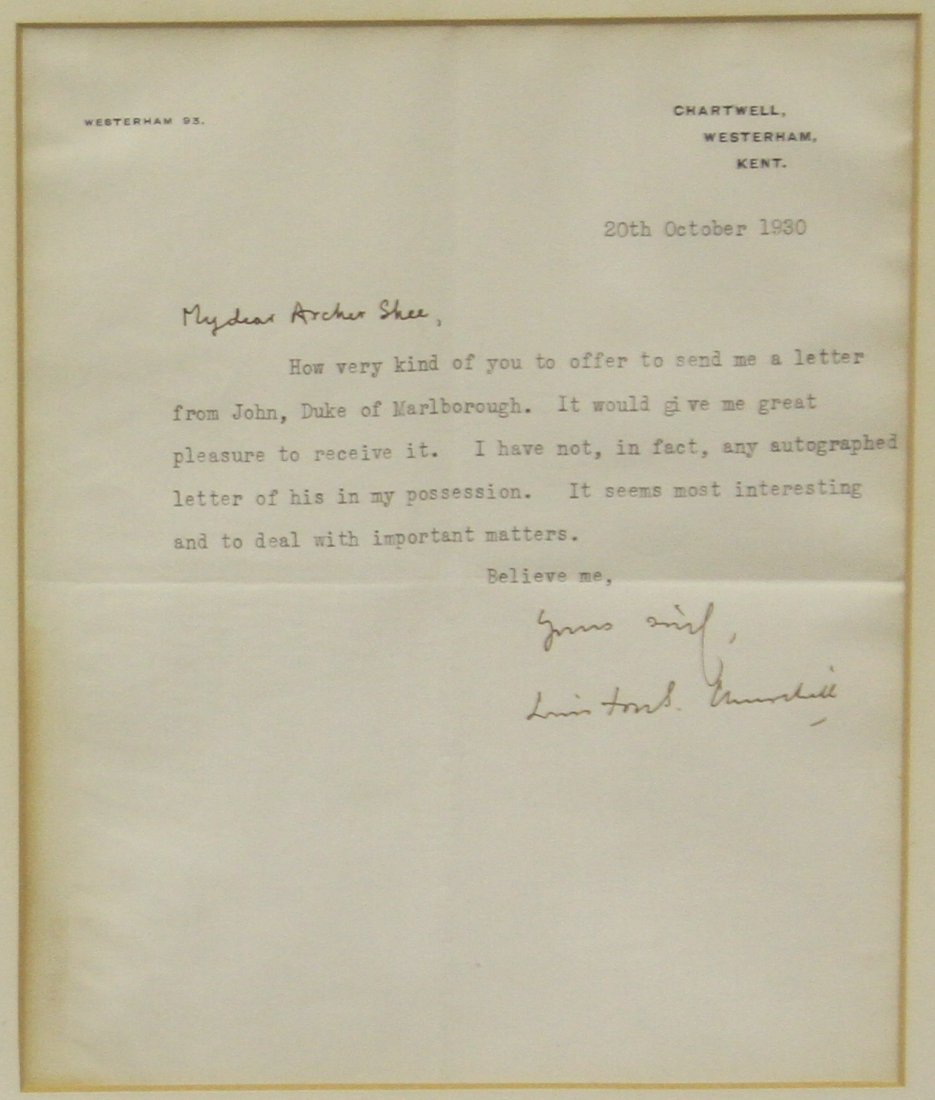 *CHURCHILL, WINSTON (1 of 3)