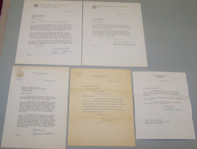 *5 SIGNED TYPED LETTERS (1 of 8)