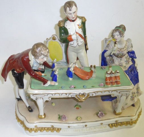 *DRESDEN STYLE PORCELAIN FIGURAL GROUPING (1 of 3)