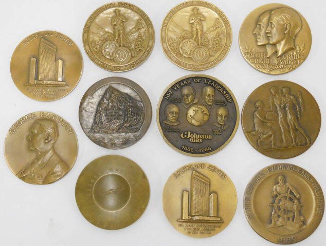 11 COMMEMORATIVE BRONZE MEDALS (1 of 2)