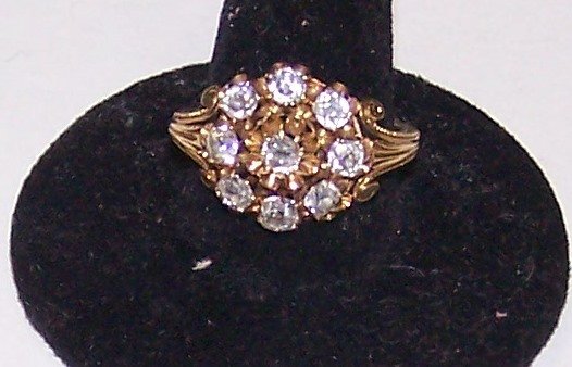 *19TH C. DIAMOND CLUSTER RING (1 of 1)