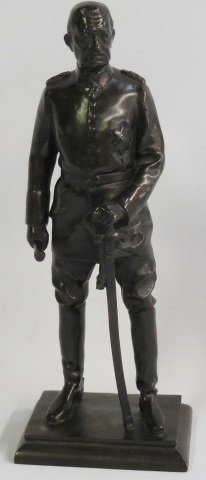 *UNKNOWN ARTIST: Baron Von Steuben, bronze sculpture, approximate height 9 3/4".