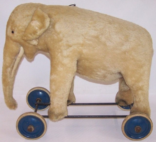 *EARLY TOY ELEPHANT ON WHEELS (1 of 5)