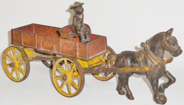 *KENTON CAST IRON SINGLE-HORSE-DRAWN WAGON (1 of 5)