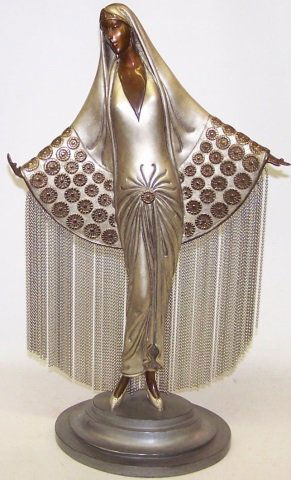 *ERTE: "D'elegance", bronze sculpture, signed on base in script "Erte", marked on back "Fine Art Acquisitions 1987", #320/375, approximate height 17 1/4".