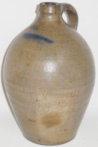 *2-GALLON STONEWARE WHISKEY JUG: Ovoid shape, Marked "I.M. Mead and Co.", approximate height 14".