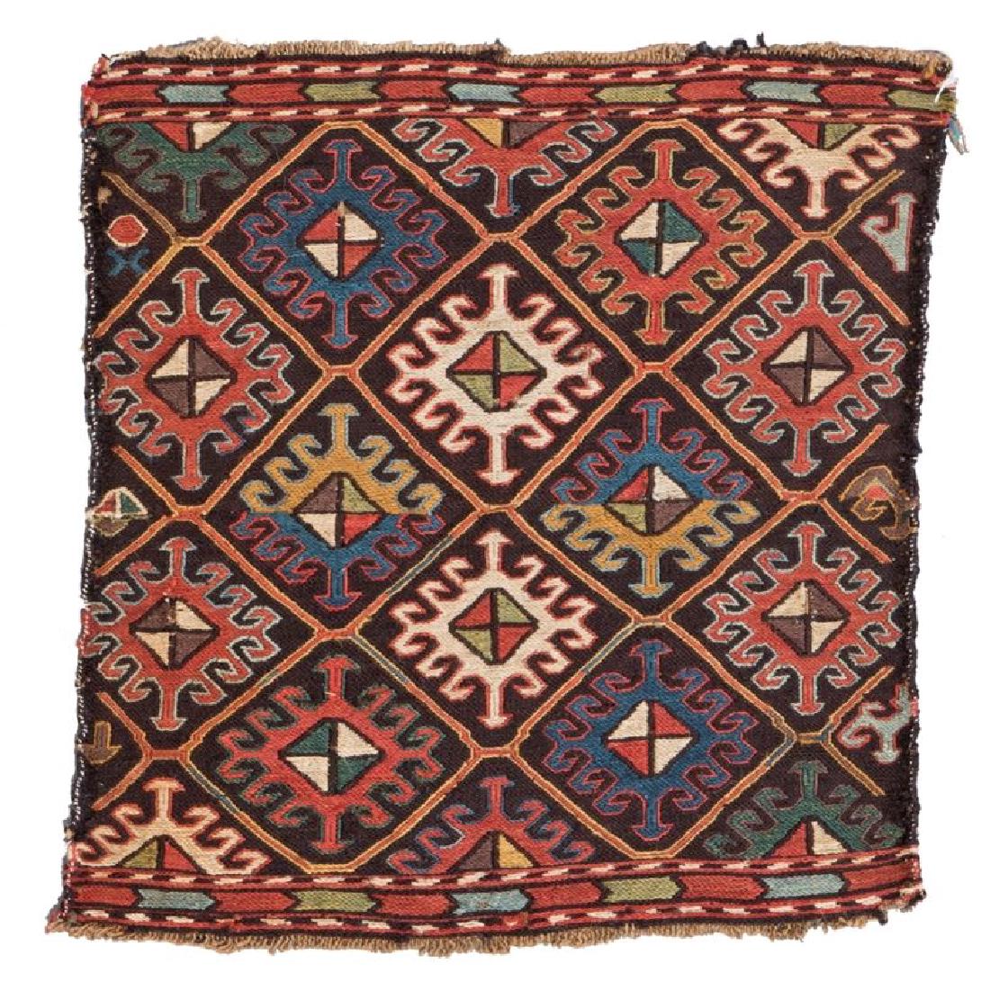 SHAHSAVAN SUMAKH PANEL FRAGMENT 45 x 42 cm (1ft. 6in. x (1 of 2)