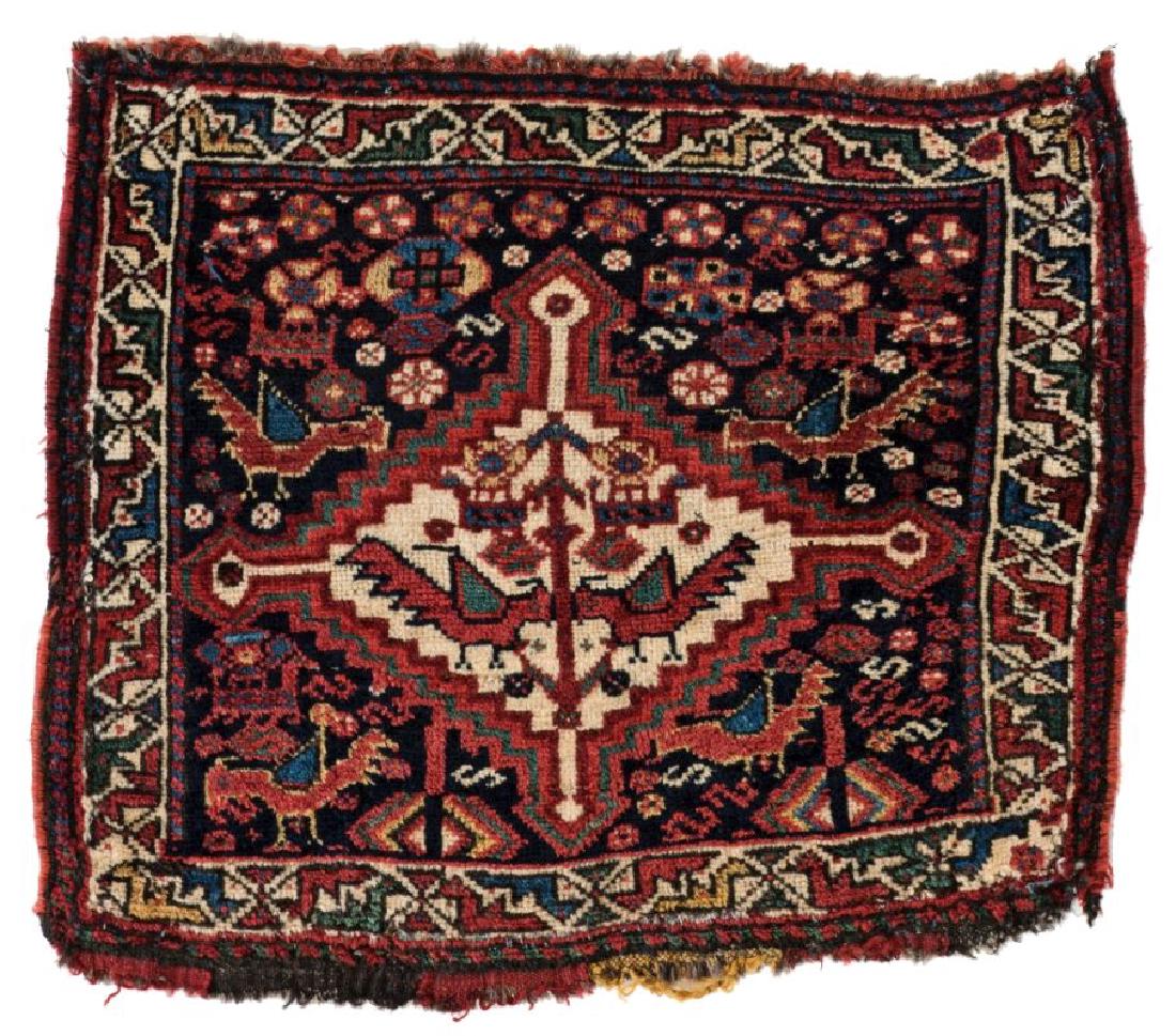 Chamseh Bagface 62 x 50 cm (2ft. X 1ft. 8in.) Persia,: Chamseh Bagface 62 x 50 cm (2ft. X 1ft. 8in.) Persia, ca. 1900 Condition: good, some signs of use, few small repairs Warp: wool, weft: wool, pile: wool