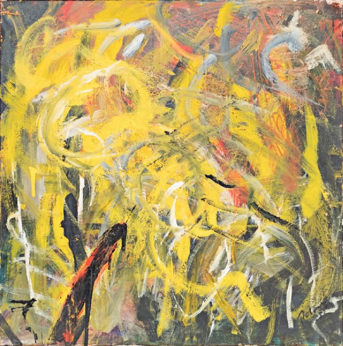 RUDOLF POLANSZKY (1951 WIEN): RUDOLF POLANSZKY (1951 WIEN) o. T., 1985 Öl auf Leinwand, 91,1 x 90,8 cm Künstlerrahmen Signatur vorne rechts unten: Polanszky 85? Provenienz: Galerie Kalb, Wien, Privatbesitz Steiermark