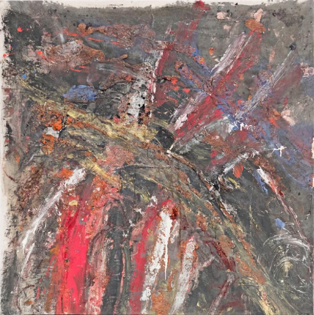 RUDOLF POLANSZKY (1951 WIEN): RUDOLF POLANSZKY (1951 WIEN) o. T., 1983 Öl auf Leinwand, 90,5 x 89,3 cm Signatur Rückseite Holzrahmen: Polanszky 83 Provenienz: Galerie Kalb, Wien, Privatbesitz Steiermark