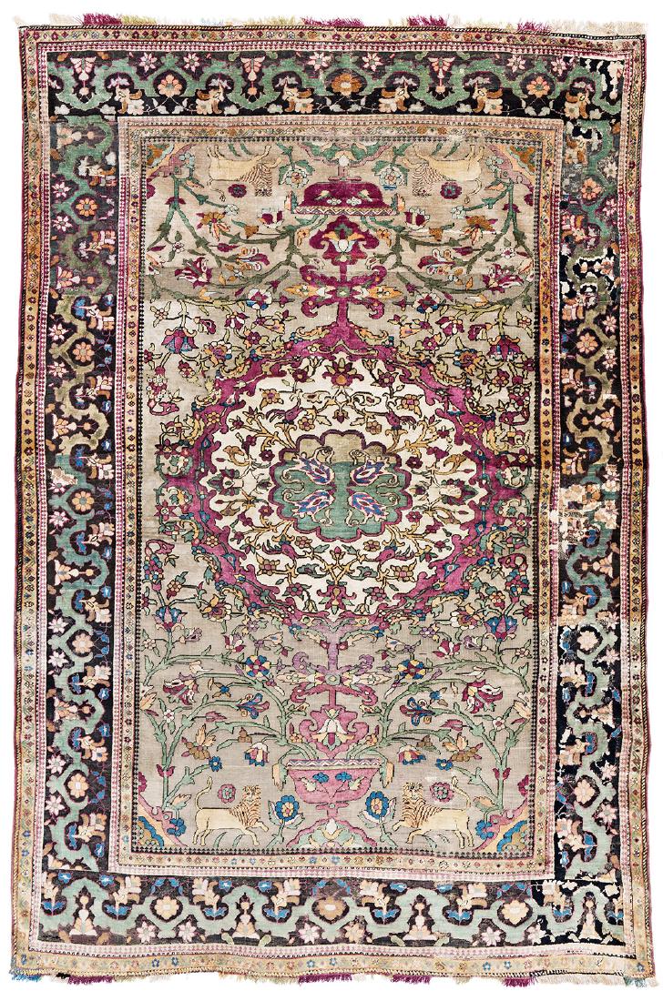 Early Senne silk Rug (1 of 2)