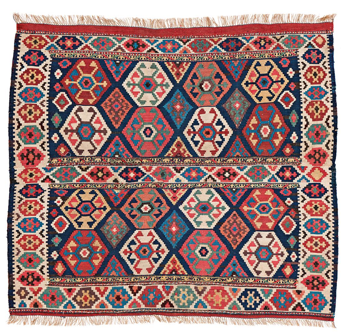 Shasavan Kilim Fragment Persia, ca. 1900 107 x 96 cm (1 of 2)