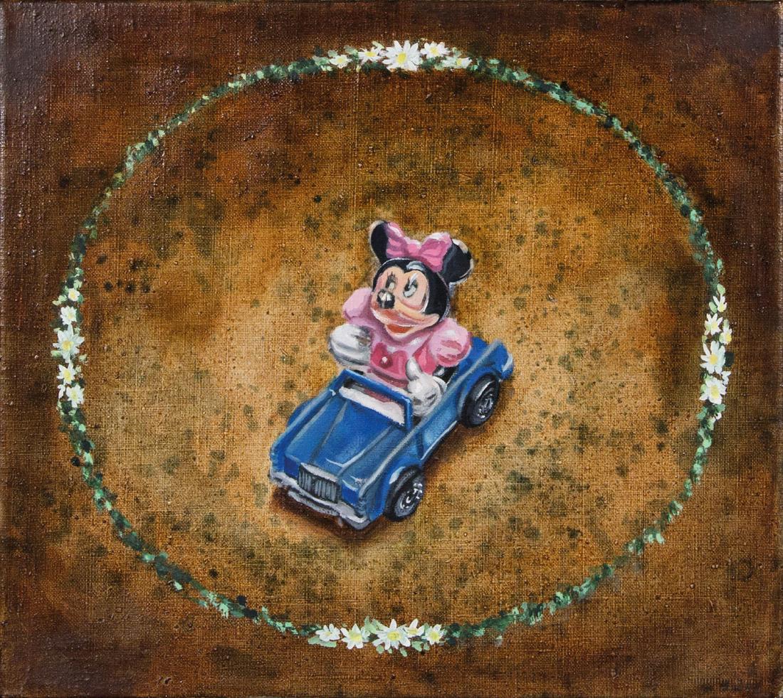 SEBASTIAN WEISSENBACHER - (1959 EGGENBURG) - MINNY,: SEBASTIAN WEISSENBACHER (1959 EGGENBURG) MINNY, 1999 Acryl auf Leinwand, 40 x 45 cm Bezeichnung Rückseite: Sebastian Weissenbacher, L 99/26, Titel, Jahr Provenienz: Privatbesitz Wien