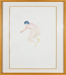 HUBERT SCHMALIX - (1952 GRAZ) - o. T., 1995: HUBERT SCHMALIX (1952 GRAZ) o. T., 1995 Mischtechnik auf Papier, 66 x 49 cm, Passepartout gerahmt, Maß mit Rahmen: 79 x 68 cm Signatur vorne unten: Schmalix 85 Provenienz: Privatbesitz Steiermar
