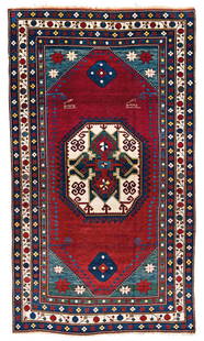 Lori Pambak: Lori Pambak 320 x 180 cm (10 ft. 6 in. x 5 ft. 11 in.) Caucasus, dated 1340 (1922) ? Condition: good, one repair at left upper corner, scattered small repairs, few signs of wear Warp: wool, weft: wool