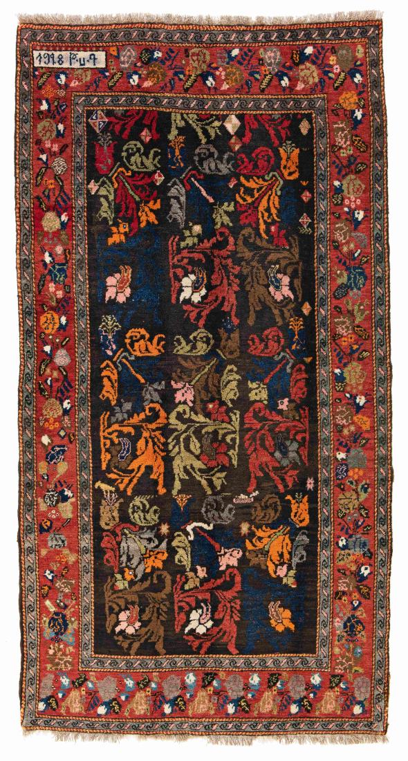 Karabagh *: Karabagh 253 x 133 cm (8 ft. 4 in. x 4 ft. 4 in.) Armenia, dated 1928 Condition: good, scattered small repairs Warp: wool, weft: wool, pile: wool Provenance: Wormser collection, Germany Normal taxatio