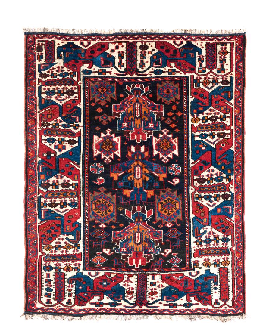 Lori: Lori Persia, late 19th century 5ft. 7 in. x 4ft. 6 in. Condition: good, low pile in places, few small repairs Warp: wool, weft: wool, pile: wool Provenance: Siawosch Azadi