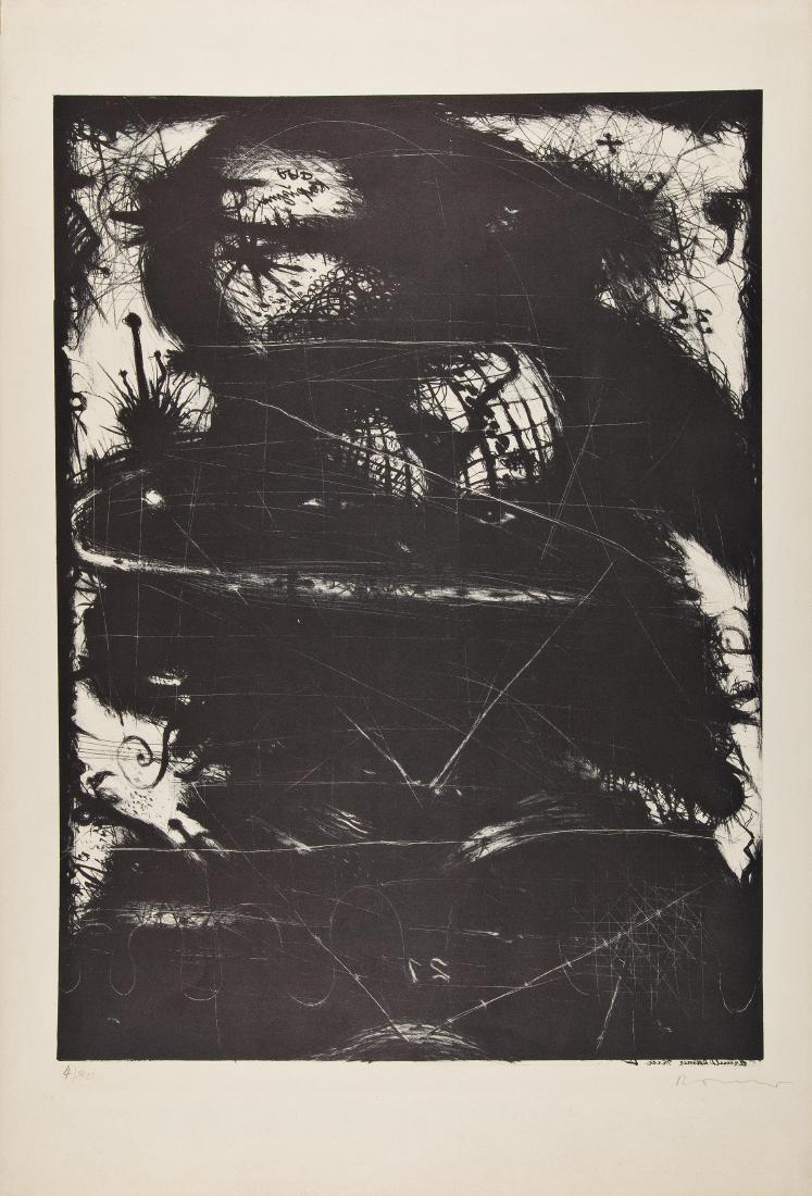 ARNULF RAINER: ARNULF RAINER (1929 BADEN) JAKOBINER GENERAL, 1966 Lithografie auf festem Papier, Plattengröße: 60 x 44,5 cm Blattgröße: 75 x 51 cm, ungerahmt Signatur vorne rechts unten: Rainer