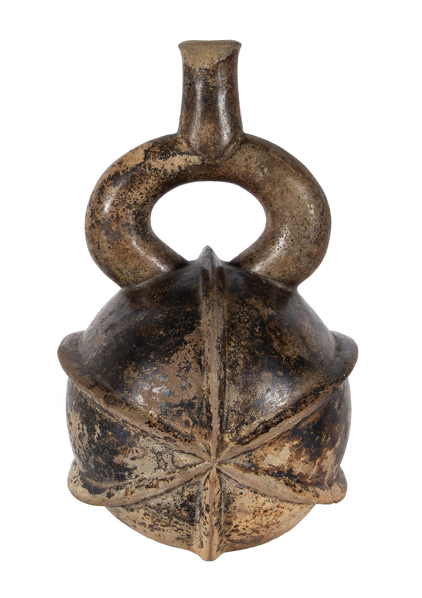 Chavin Clay Pot: Chavin Clay Pot 21 x 14 x 12 cm (8” x 6” x 5”) Northern Coast of Peru, 1400 - 400 B.C. Condition: good, faded colors Provenance: Franz & Ingrid Sailer