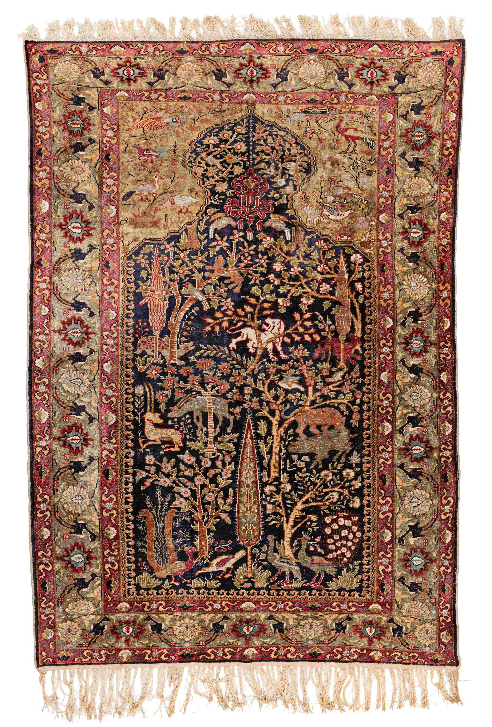 Silk Bursa Prayer Rug (1 of 2)