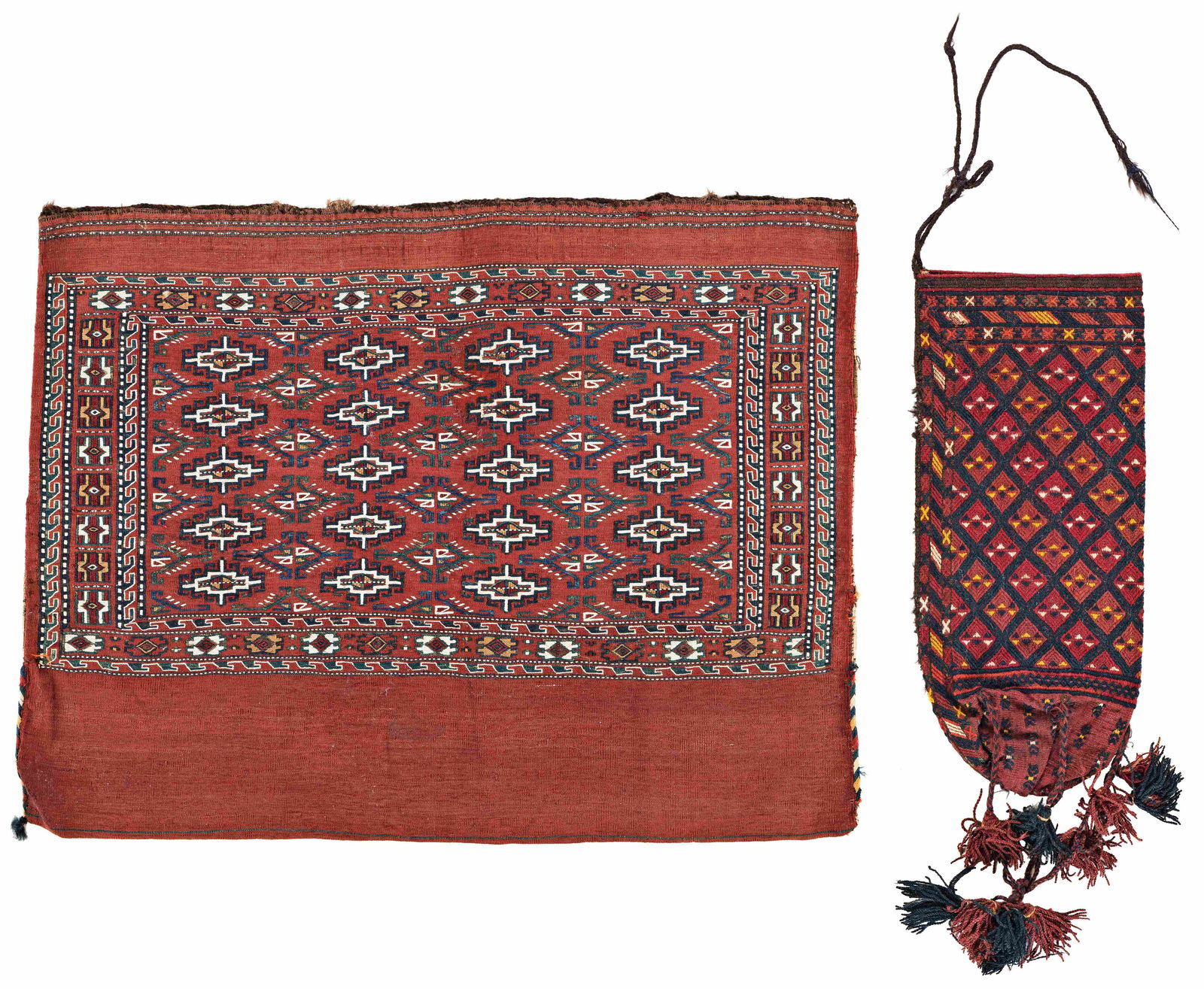One Yomut Kilim Okbash and one Yomut Kilim Chuval (1 of 1)