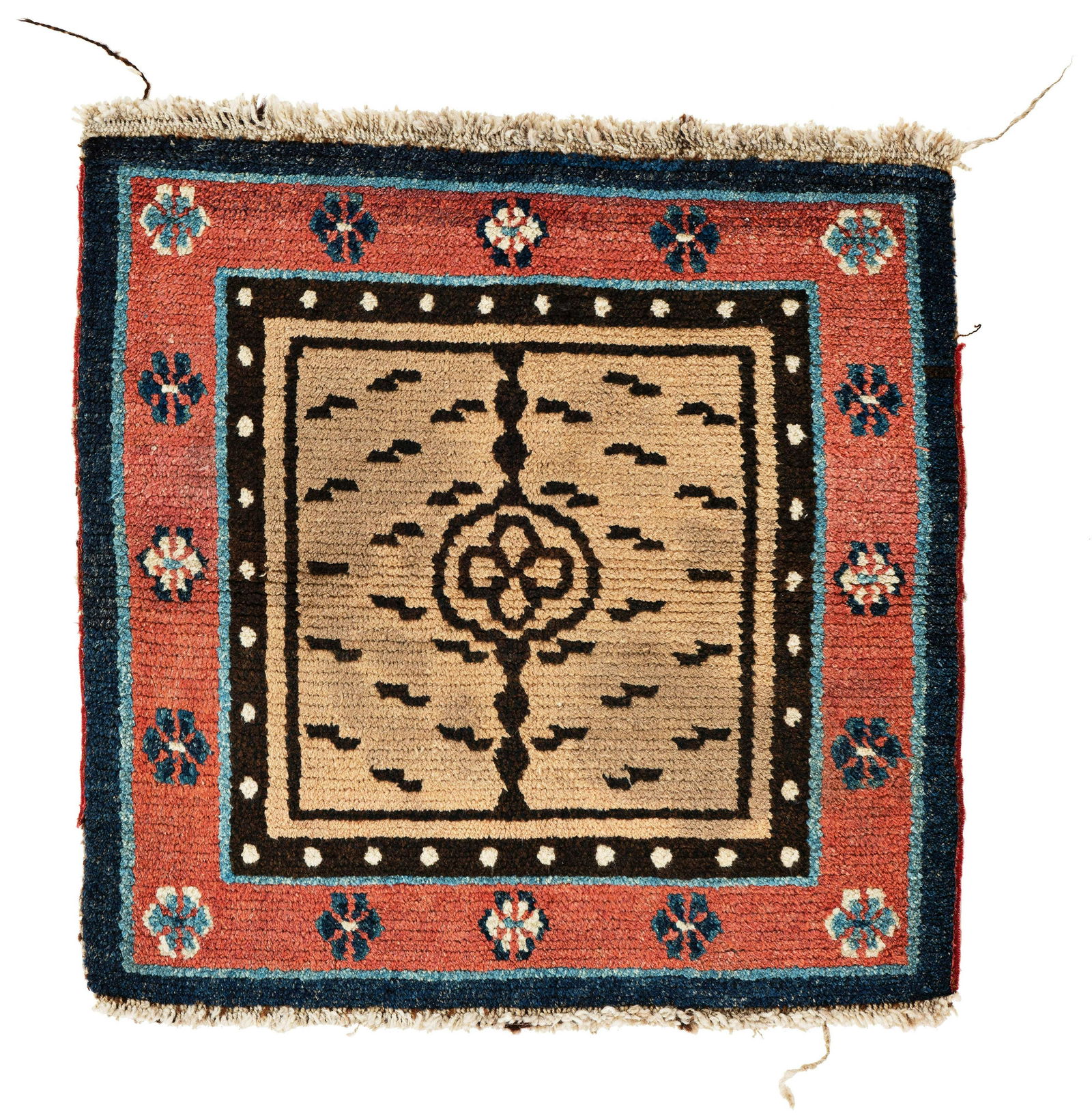 Tibet Sitting Rug with Tiger-Skin Design (1 of 3)