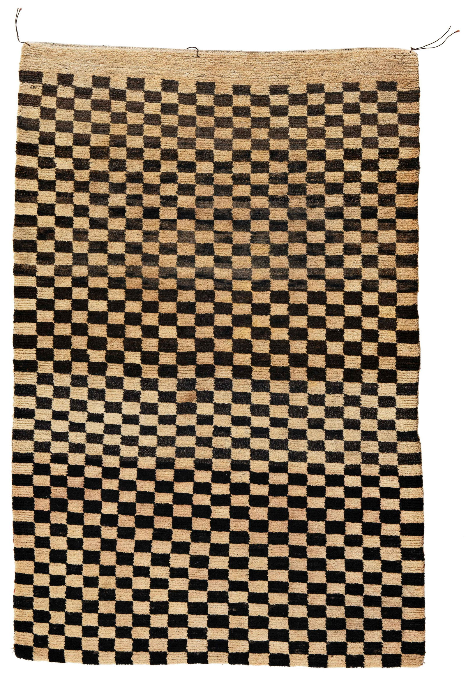 Unusual Tibet Door Cover Rug with Checkerboard Design (1 of 4)