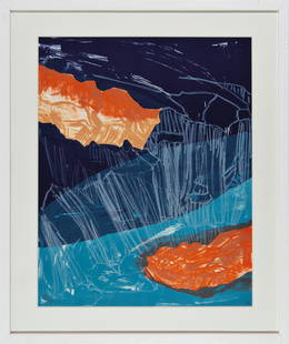 PER KIRKEBY: PER KIRKEBY (1938 KOPENHAGEN - 2018 KOPENHAGEN) UNTERGANG, 1997 Serie aus 3 Lithografien auf Arches Bütten, je 50 x 40 cm, Passepartout Rahmenmaß: je 63 x 53 cm Monogrammiert vorne links